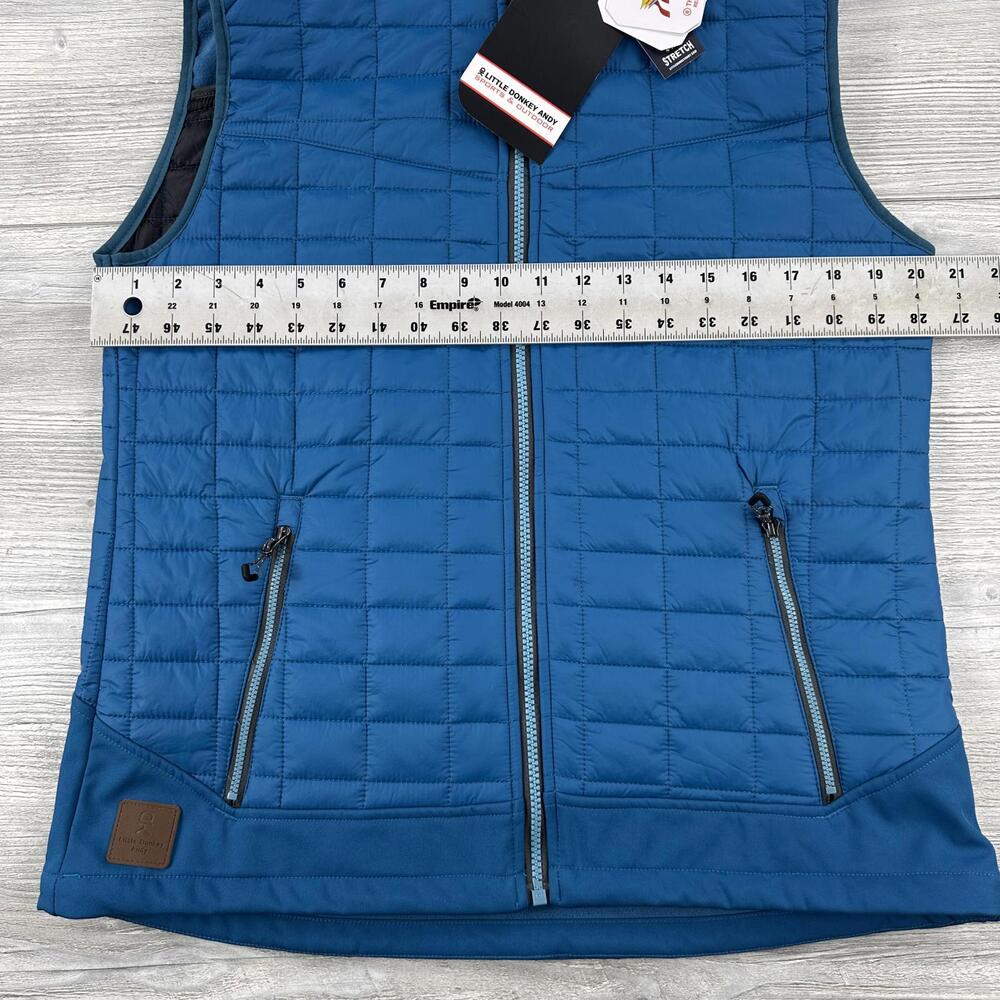 Little Donkey Andy Puffer Vest Womens Large Blue Quilted Thermal Preppy NWT - Picture 6 of 8